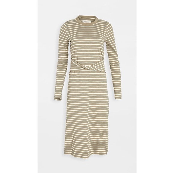 Current Elliott 0 Stripe Studio Midi T Shirt Dress - Picture 8 of 12